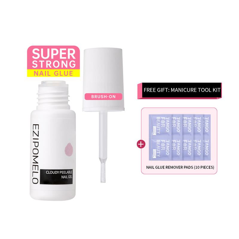 Ezipomelo Nail Glue for Press Ons, Press on Nails and Acrylic Nails, Super Strong Long Adhesion Lasting Gel Nail Glue for Nail Tips, Upgrade Safety Non-Acid Non-Toxic, No Need LED Lamp