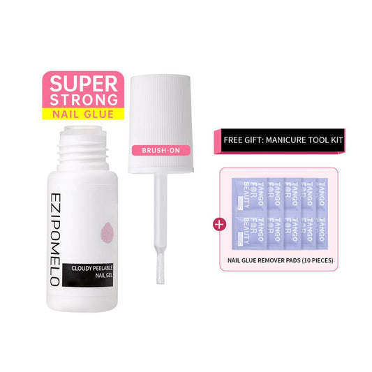 Ezipomelo Nail Glue for Press Ons, Press on Nails and Acrylic Nails, Super Strong Long Adhesion Lasting Gel Nail Glue for Nail Tips, Upgrade Safety Non-Acid Non-Toxic, No Need LED Lamp