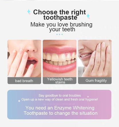 Probiotic Whitening Toothpaste - Free of Fluoride, Nicotinamide, Anti-Plaque, Alcohol Free, Oral Health Management Solution - Toothbrush, Comfort
