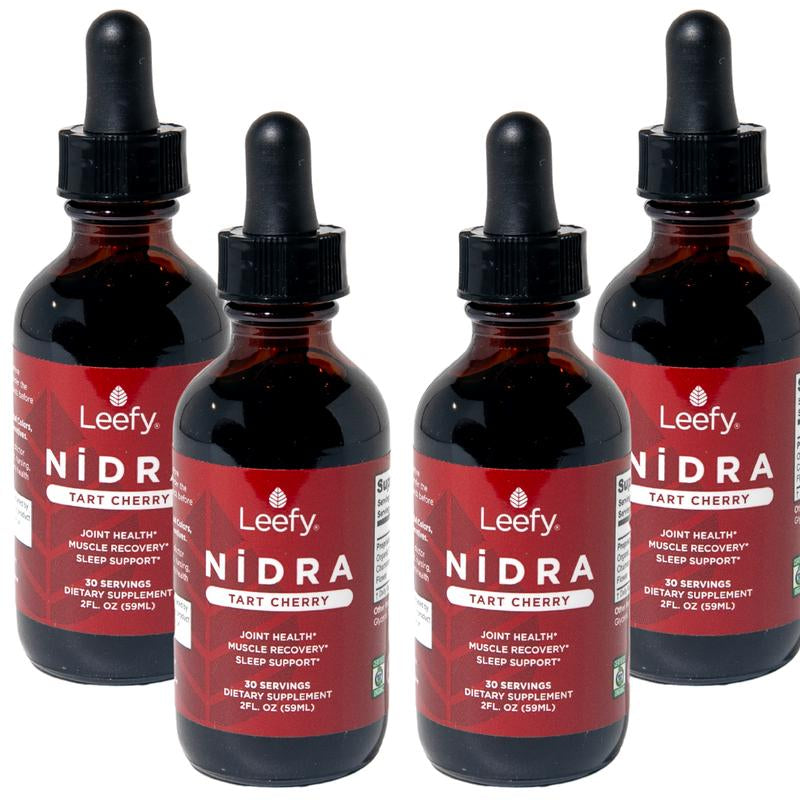 Leefy Organics Tart Cherry Nidra - Fast Absorbing, Anti-Inflammatory, Sleep Support, Pain Relief, Muscle Recovery, Joint & Heart Health - Non-Gmo, Gluten-Free, Vegan - 2 Oz Healthcare Acid Natural Supplement